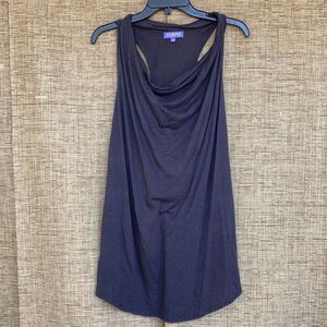 Vivienne Tam dark grey race back long tank top
